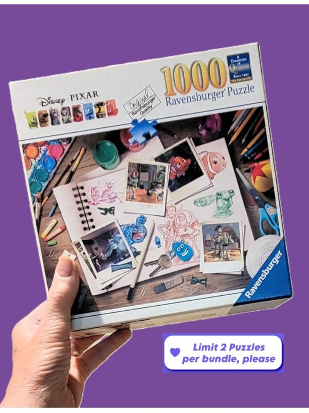 Disney Pixar SKETCHES by Ravensburger JIGSAW PUZZLE 1000 pieces